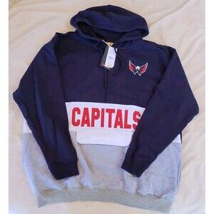 Washington Capitals Varsity BigTall 3X Quarter Zip Pullover Hoodie
